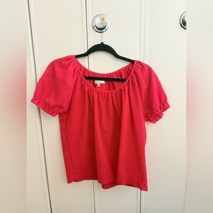 Madewell Bright Red Blouse